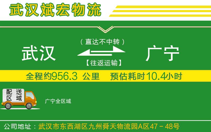 武漢到廣寧物流專線