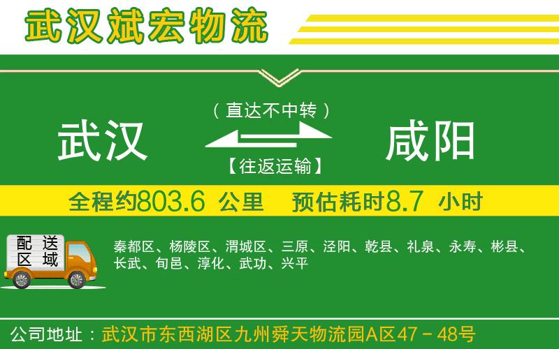 武漢到咸陽物流專線