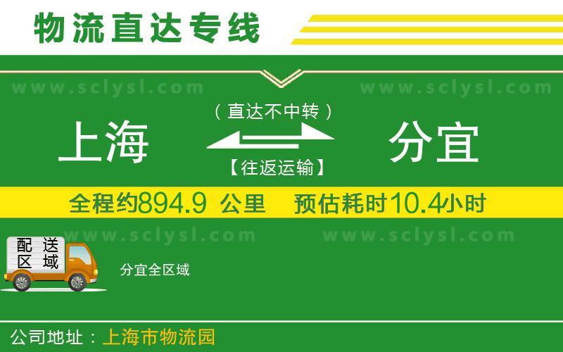 上海到分宜物流專線