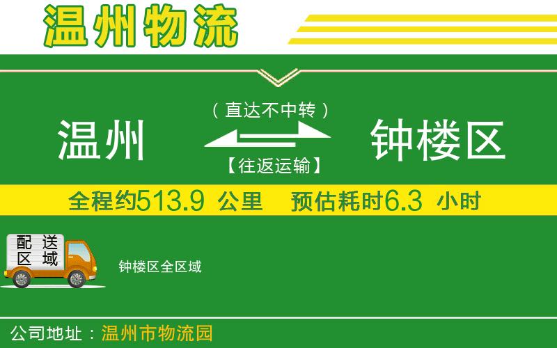 溫州到鐘樓區(qū)物流公司