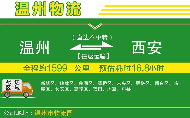 溫州到西安物流