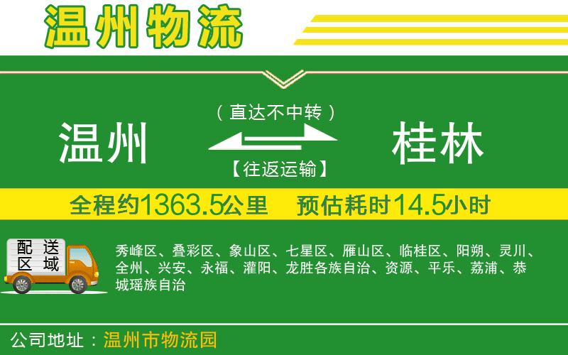 溫州到桂林物流