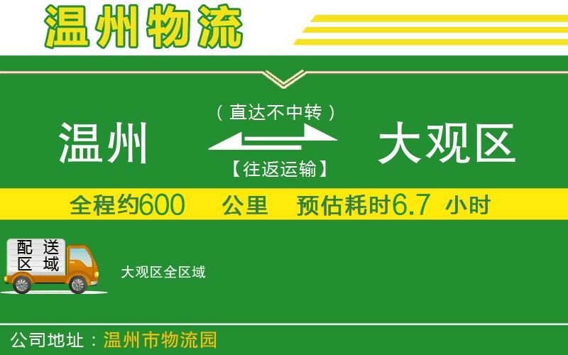 溫州到大觀區(qū)貨運(yùn)公司