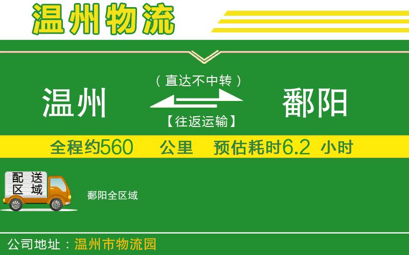 溫州到鄱陽貨運專線