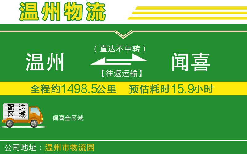 溫州到聞喜貨運專線