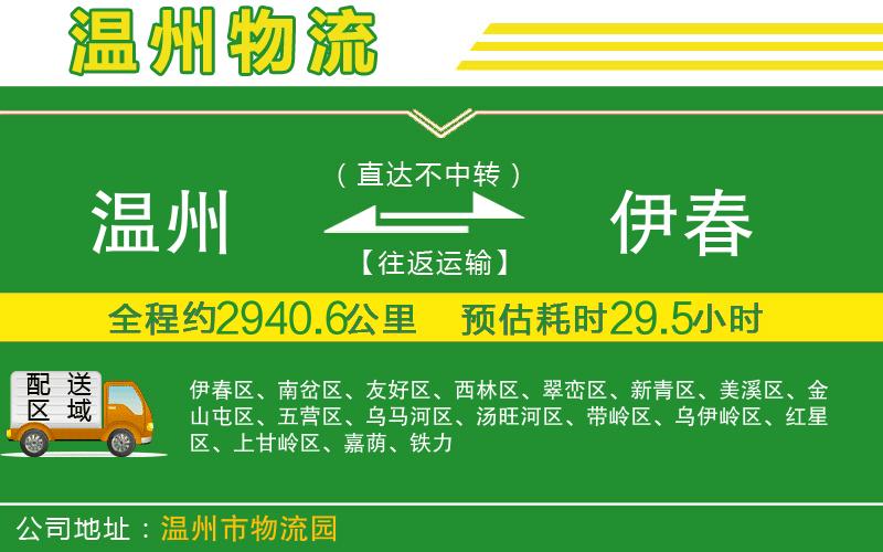 溫州到伊春物流專線