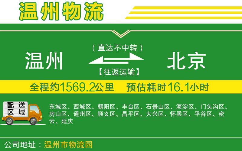 溫州到北京貨運(yùn)專(zhuān)線