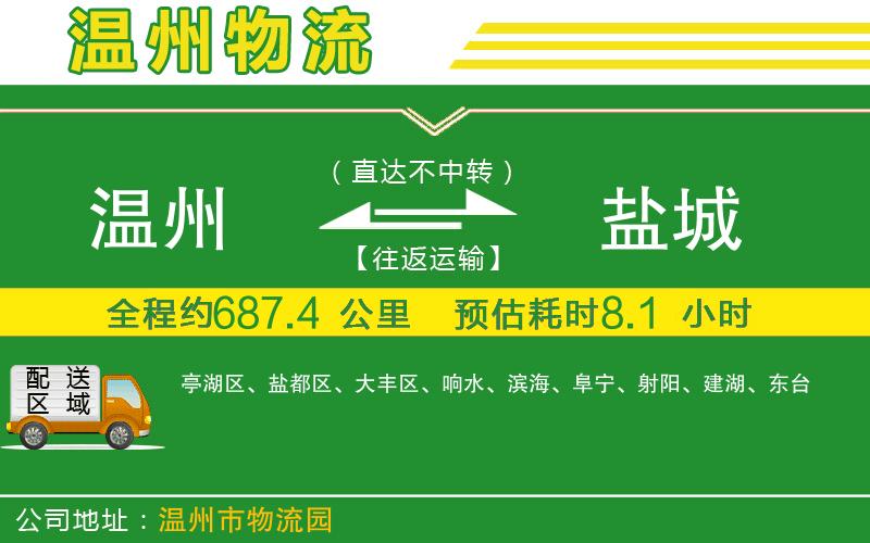 溫州到鹽城貨運公司